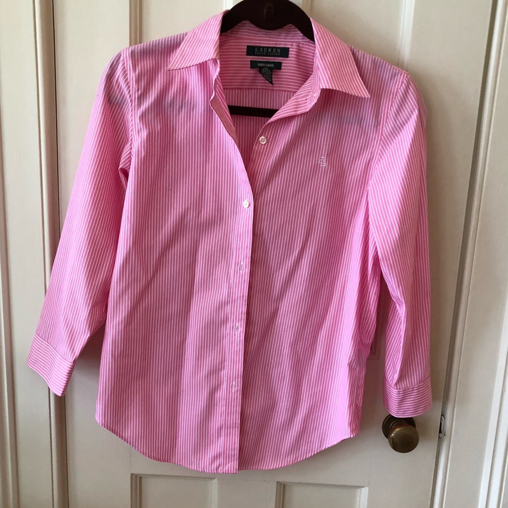 Ralph Lauren quarter sleeve button down shirt